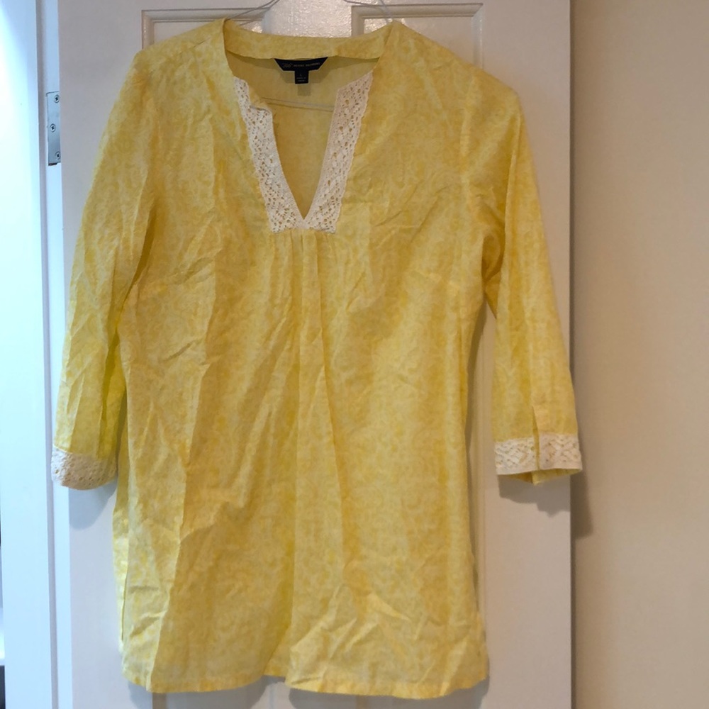 Brooks Brothers Top with crochet accents